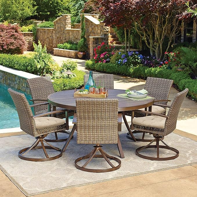 RACE LEAF Outdoor Seat Cushions Set of 2, 17" x 17" Square Patio Cushions, Plump Filling Tufted Water-Resistant Olefin Chair Seat Cushion with Ties for Non-Slip Support, Khaki