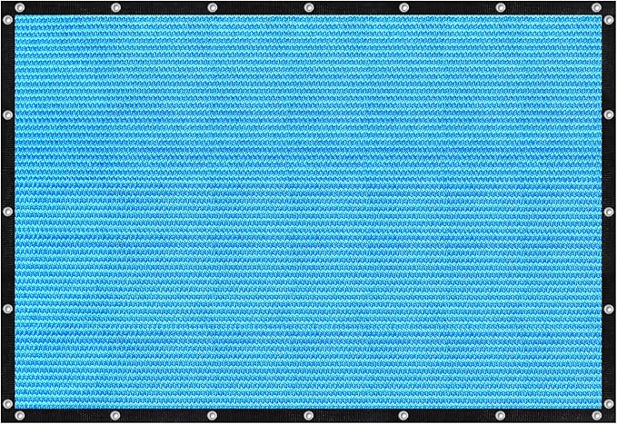 VICLLAX Shade Fabric Sun Shade Cloth with Every 2 FT Grommets for Patio Garden Pergola Cover Canopy 5x22 FT, Mixed Turquoise
