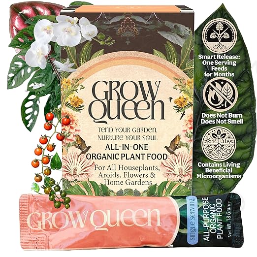 All-in-One Complete Organic Plant Food, Indoor Plant Fertilizer, for Houseplants, Organic Fertilizer for Vegetable Gardens, 11 Formulated Single Servings Feeds 22 gal Fast and Slow Release