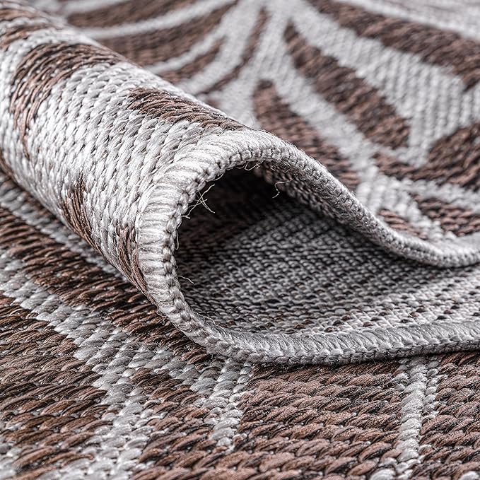 Keen Home Design Terrace Outdoor Area Rug - 5x8 Washable Indoor/Outdoor Rug for Patio, Kitchen, Balcony, Beach, Garden, Deck and Porch, Size: 5'3"x7'7"