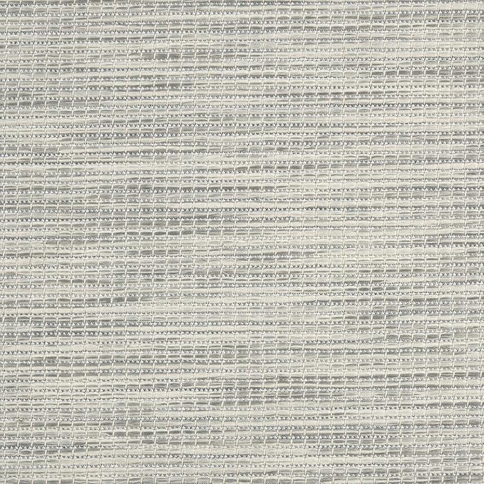 Nourison Positano Indoor/Outdoor Light Grey 2'2" x 10' Area Rug, Easy Cleaning, Non Shedding, Bed Room, Living Room, Dining Room, Backyard, Deck, Patio (2x10)