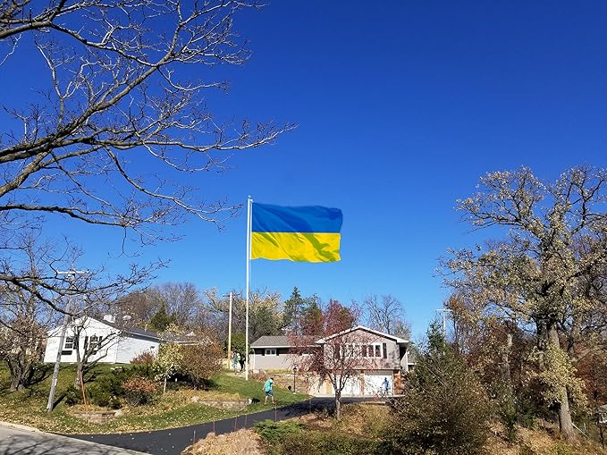 Ukraine Extra Large Flag 6x10FT Giant Ukrainian National Polyester Flag With 3 Grommets For Patriotic Ukrainian Themed Festival Events Party Decoration(Ukraine, 6x10FT)