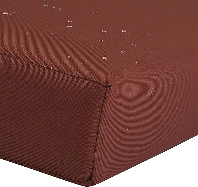 Classic Accessories Ravenna Water-Resistant Patio Lounge Chair/Loveseat Cushion, 25 x 27 x 5 Inch, Spice, rectangle Outdoor Seat Cushion