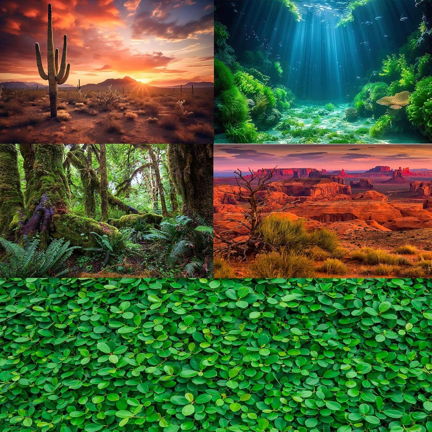 Under The Sea Fish Tank Background Aquatic Plants Deep Sea Aquarium Background Underwater Sunray Rock with Moss Terrarium Backgrounds Deep Ocean Floor Tropical Fish Tank Backgrounds 48x20in