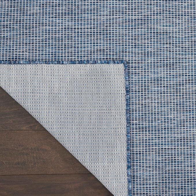 Nourison Positano Indoor-Outdoor Navy Blue 8' x 10' Area Rug, Easy Cleaning, Non Shedding, Bed Room, Living Room, Dining Room, Backyard, Deck, Patio (8x10)