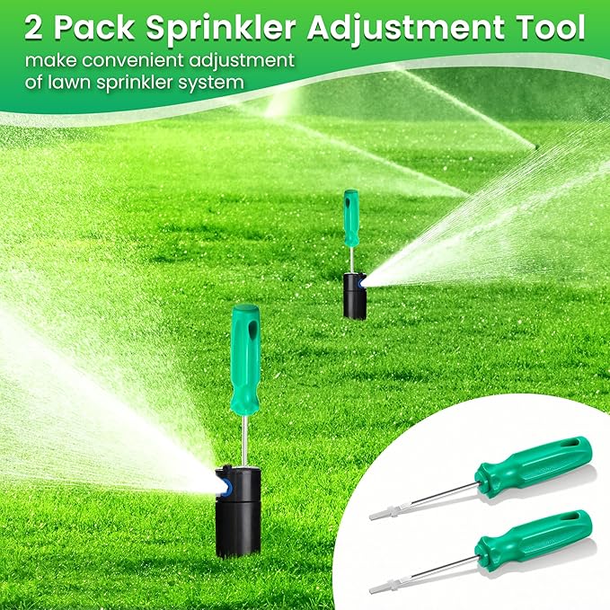 2 Pack Rotor Adjustment Tool Compatible with Rain Bird 5000 Sprinkler Heads, Rotor Pull up Tool and Adjustment Screwdriver, Sprinkler Removal Tool for Lawn Irrigation Sprinkler System