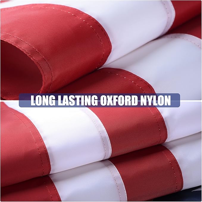 American Flag 15x25 Outside, US Flags for Outdoor Indoor, Heavy Duty Durable, Deluxe Embroidered Stars, Brass Grommets, Sewn Stripes, Vivid Color, Fade Resistant and waterproof