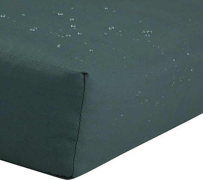Classic Accessories 62-008-MGREEN-EC Ravenna Seat Cushion, 19x19x3 Inch (Pack of 1), Mallard Green, Chair Seat Cushion
