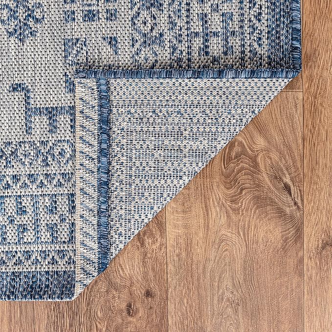 Keen Home Design Terrace Outdoor Area Rug - 5x8 Washable Indoor/Outdoor Rug for Patio, Kitchen, Balcony, Beach, Garden, Deck and Porch, Size: 5'3"x7'7"
