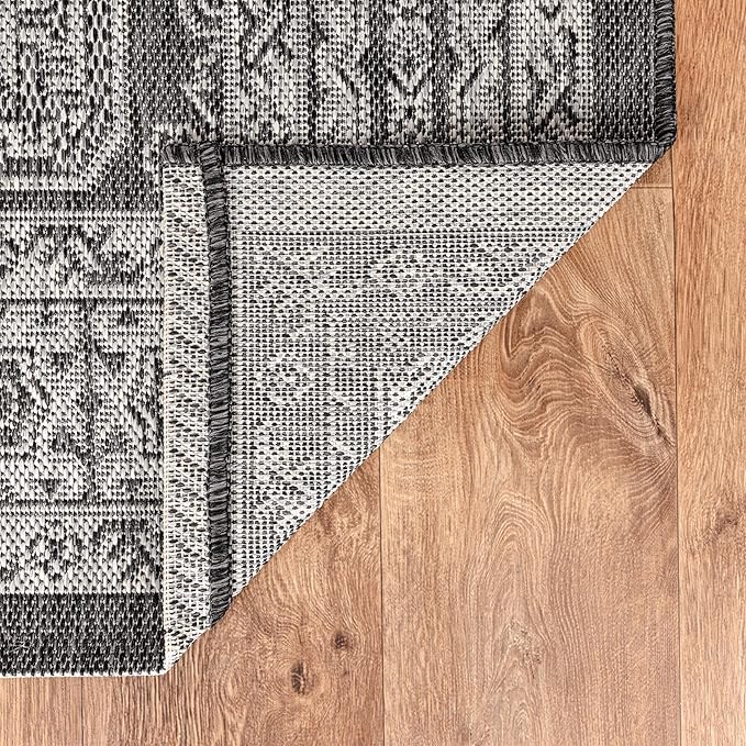 Keen Home Design Terrace Outdoor Area Rug - 5x8 Washable Indoor/Outdoor Rug for Patio, Kitchen, Balcony, Beach, Garden, Deck and Porch, Size: 5'3"x7'7"