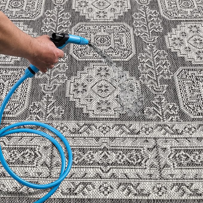 Keen Home Design Terrace Outdoor Area Rug - 12x15 Washable Indoor/Outdoor Rug for Patio, Kitchen, Balcony, Beach, Garden, Deck and Porch, Size: 12'x15'