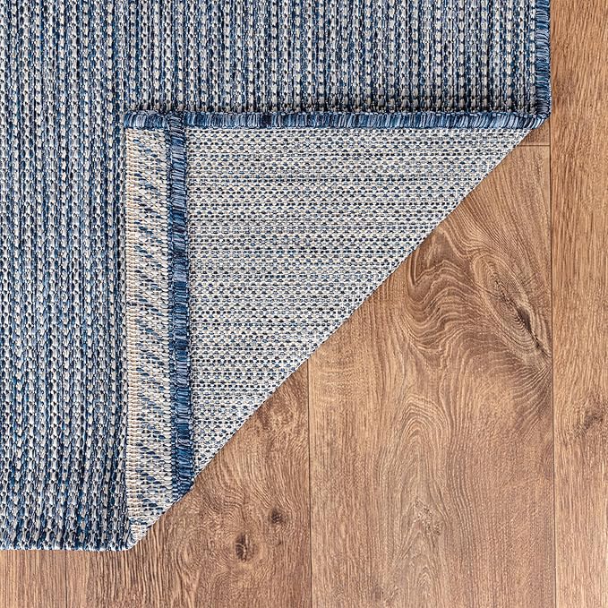 Keen Home Design Terrace Outdoor Round Rug - 5ft Round Washable Indoor/Outdoor Rug for Patio, Kitchen, Balcony, Beach, Garden, Deck and Porch, Size: 5'3" Round