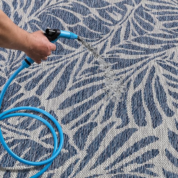 Keen Home Design Terrace Outdoor Area Rug - 10x14 Washable Indoor/Outdoor Rug for Patio, Kitchen, Balcony, Beach, Garden, Deck and Porch, Size: 10'x14'